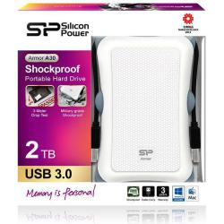 Dysk zewnętrzny Silicon Power ARMOR A30 2TB 2,5" 5400 USB 3.0 WHITE / PANCERNY / wstrząsoodporny