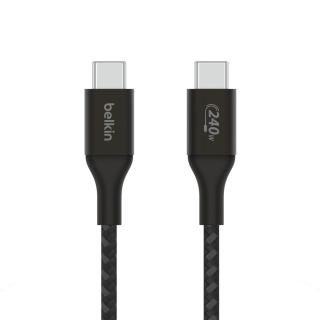 240W BRAIDED C-C CABLE 2M BLK/