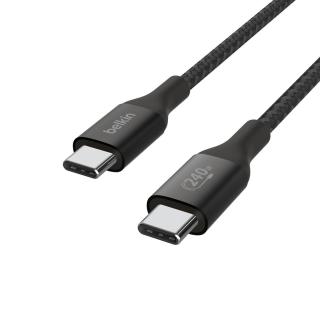 240W BRAIDED C-C CABLE 2M BLK/