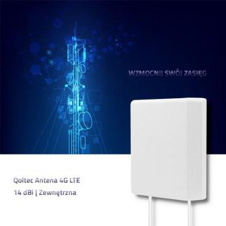 Qoltec Antena 4G LTE | 14 dBi | Zewnętrzna