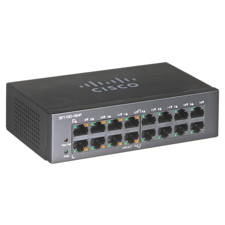 SF110D-16HP 16-PORT 10/100 POE/DESKTOP SWITCH IN