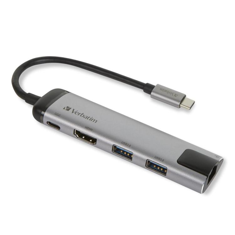 USB-C ADAPTER USB 3.1/USB 3.0 X2HDMI RJ45