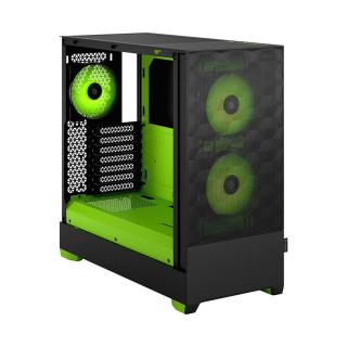 Projektowanie fraktalne | Pop Air RGB | Szyba boczna | Green Core TG Przezroczysty odcień | ATX, mATX, Mini ITX | Zasilacz w