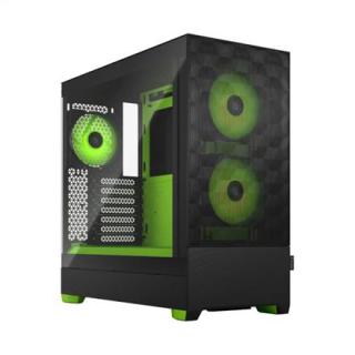 Projektowanie fraktalne | Pop Air RGB | Szyba boczna | Green Core TG Przezroczysty odcień | ATX, mATX, Mini ITX | Zasilacz w