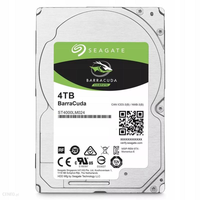 Dysk SEAGATE BarraCuda® ST4000LM024 4TB 2,5" 5400 128MB SATA III