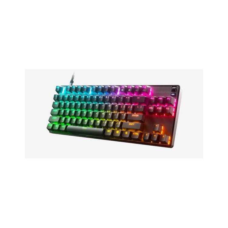 SteelSeries Gaming Keyboard Apex 9 TKL Gaming keyboard Durable and Portable, the detachable USB-C braided cable can withstand