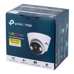 Kamera TP-LINK VIGI C440(2.8mm) W pełni kolorowa kamera sieciowa VIGI typu Turret, 4MP, Inteligentne kodowanie H.265+: