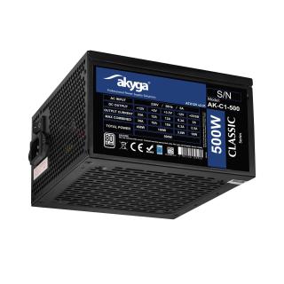 Zasilacz ATX 500W Akyga AK-C1-500 P4+4 2x PCI-E 6+2 pin...