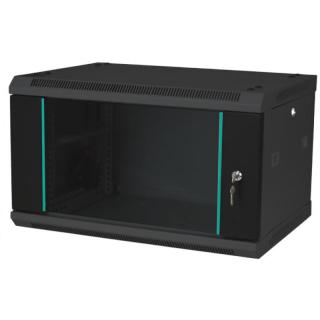 Q-LANTEC Szafka rack wisząca 19" 6U 600x450, kolor czarny...