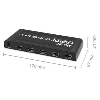 Aktywny rozdzielacz Splitter 4 x HDMI 4K x 2K | 3.4Gb/s