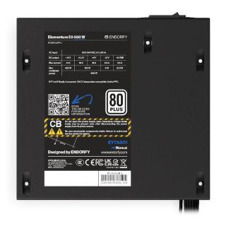 Zasilacz Endorfy Elementum E5 550W ATX 120mm 80 Plus aPFC