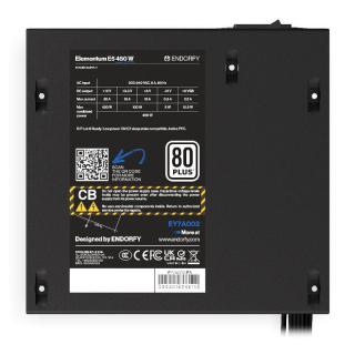 Zasilacz Endorfy Elementum E5 450W ATX 120mm 80 Plus aPFC Bulk