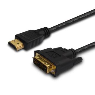 Kabel SAVIO cl-10 (HDMI M - DVI-D M 1,5m kolor czarny)