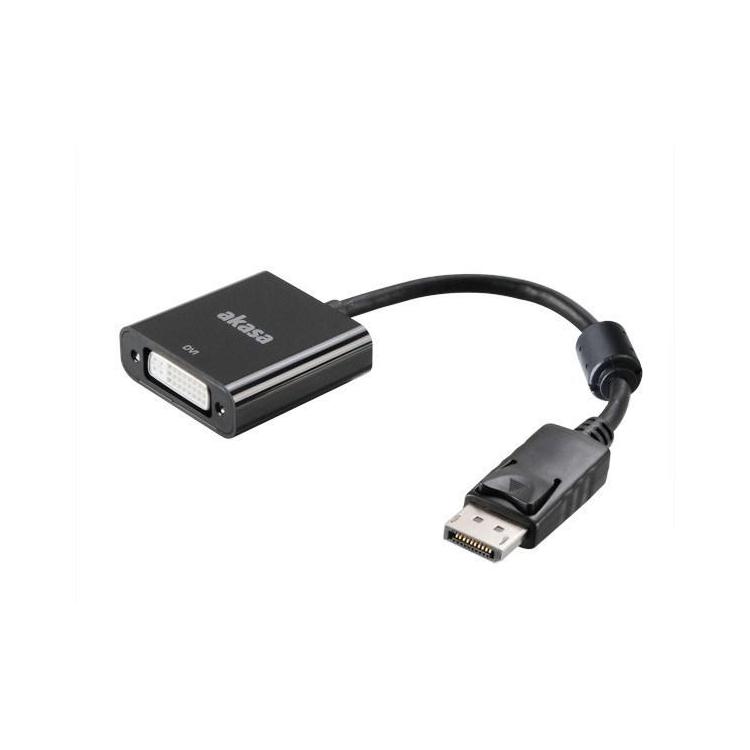 Przejściówka Akasa DisplayPort (aktywna) na DVI — czarna