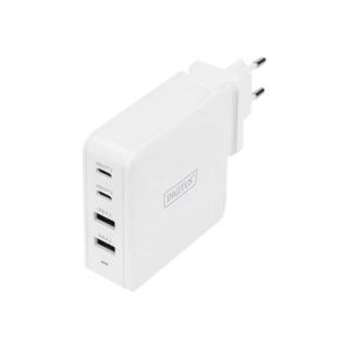 Ładowarka sieciowa uniwersalna zasilacz 4 porty 2xUSB-C 2x USB-A PD 3.0 100W biała