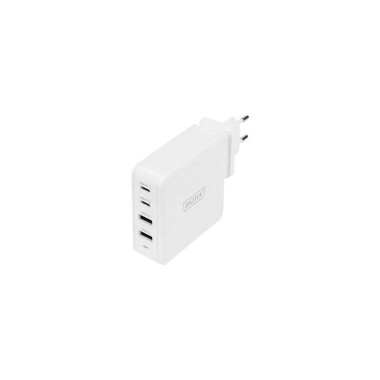 Ładowarka sieciowa uniwersalna zasilacz 4 porty 2xUSB-C 2x USB-A PD 3.0 100W biała