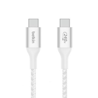 240W BRAIDED C-C CABLE 2M WHT/