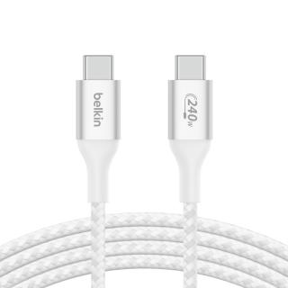 240W BRAIDED C-C CABLE 2M WHT/