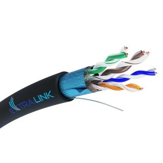 Extralink CAT5E FTP (F/UTP) V2 Zewnętrzny | Kabel sieciowy skrętka | 100M