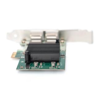 DIGITUS KARTA SIECIOWA PCIE PRZEWODOWA 2X RJ45 GIGABIT 10/100/1000MBPS LOW PROFILE DN-10132