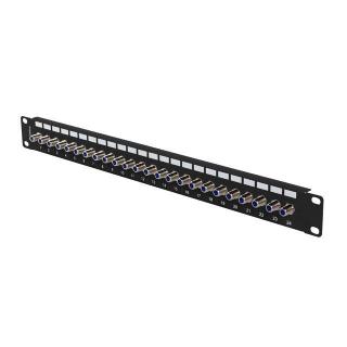 Patch panel Lanberg 24 Port 1U 19" Gniazdo Typ F Beczka...