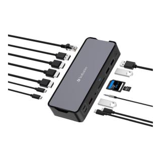 Stacja dokująca Verbatim USB-C Pro CDS-15 2xHDMI DP RJ-45...