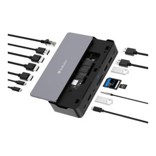 Stacja dokująca Verbatim USB-C Pro CDS-15S 2xHDMI DP RJ-45 4xUSB 3xUSB-C SD microSD SSD audio