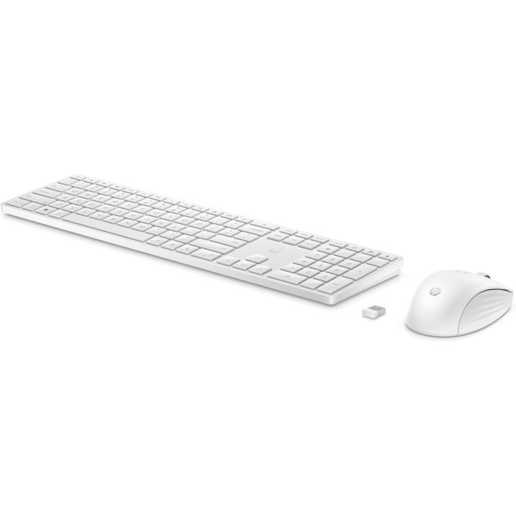 Zestaw klawiatura + mysz HP 650 Wireless Keyboard and Mouse Combo bezprzewodowe białe 4R016AA