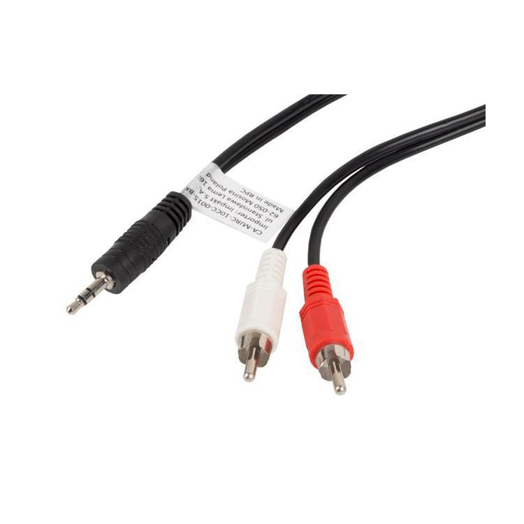 Kabel Lanberg CA-MJRC-10CC-0015-BK (Mini Jack - RCA x 2 1,5m kolor czarny)