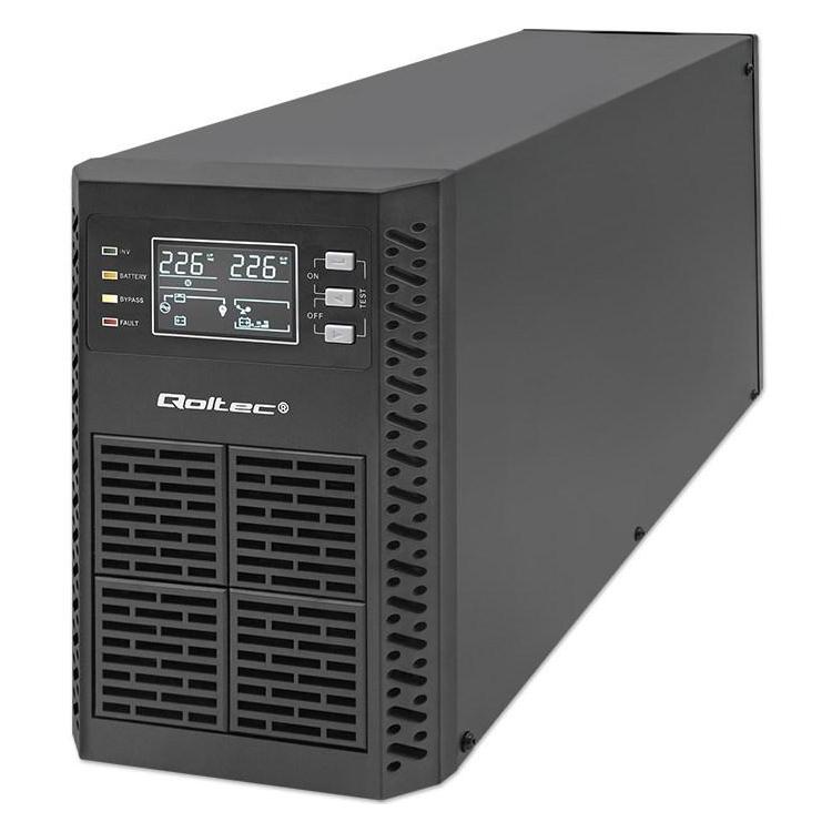 QOLTEC ZASILACZ AWARYJNY UPS 2KVA | 2000W | POWER FACTOR 1.0 | LCD | EPO | USB | ON-LINE