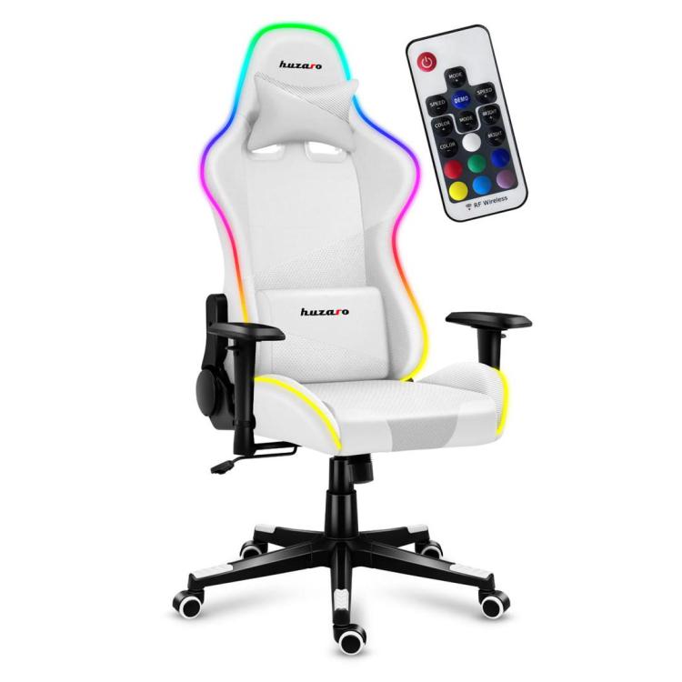 Fotel gamingowy Huzaro Force 6.2 White RGB