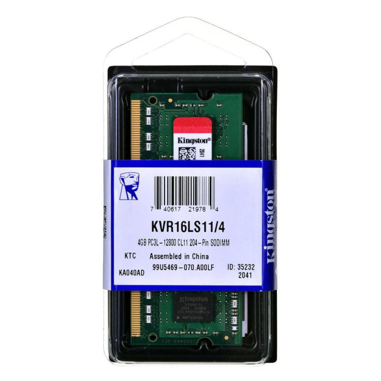 Pamięć Kingston KVR16LS11/4 (DDR3 SO-DIMM 1 x 4 GB 1600 MHz CL11)