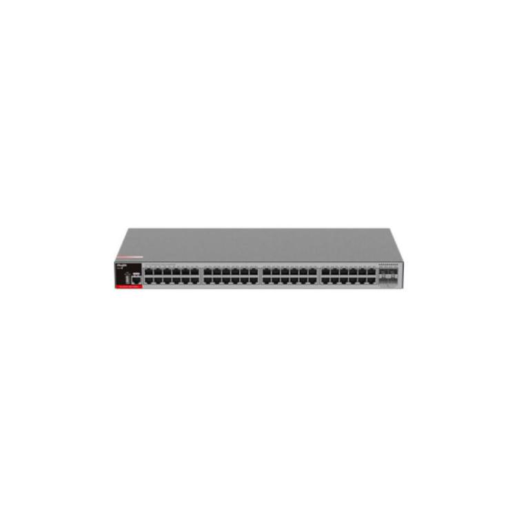 Zarządzalny Switch Ruijie | L2+ | 48 portów 1Gbit + 4 porty SFP 2.5Gbit | 2 wentylatory, 1 wbudowany zasilacz AC | Rack