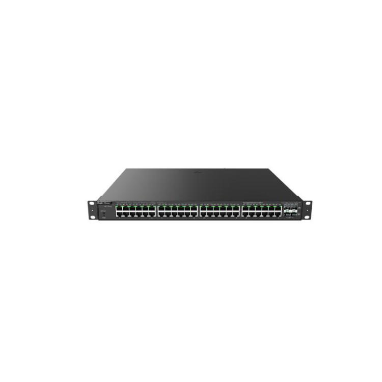 Zarządzalny Switch Reyee | L2 | 48 porty 1Gbit + 4 porty Uplink SFP 1Gbit | 48 portów PoE/PoE+ (370W max) | Rack