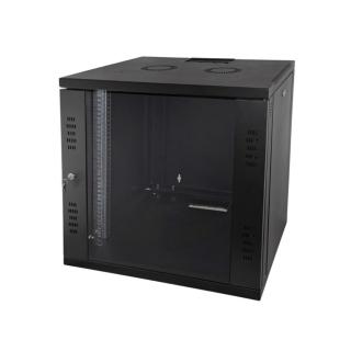 Szafa wisząca 15U, STRONG RACK, 600x450, czarna, drzwi...