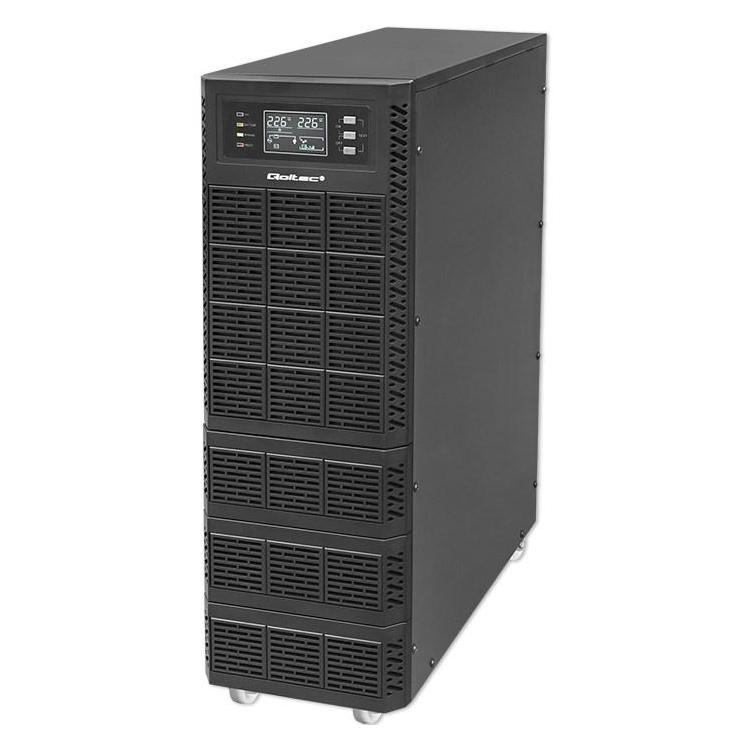 QOLTEC ZASILACZ AWARYJNY UPS 10KVA | 10000W | POWER FACTOR 1.0 | LCD | EPO | USB | ON-LINE