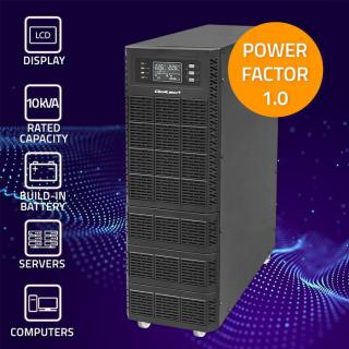 QOLTEC ZASILACZ AWARYJNY UPS 10KVA | 10000W | POWER FACTOR 1.0 | LCD | EPO | USB | ON-LINE