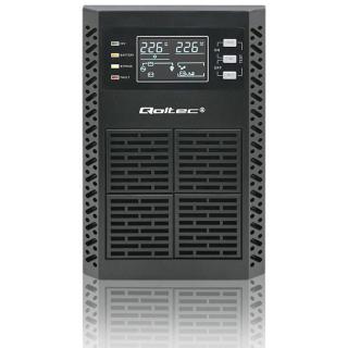 QOLTEC ZASILACZ AWARYJNY UPS 1KVA | 1000W | POWER FACTOR 1.0 | LCD | EPO | USB | ON-LINE