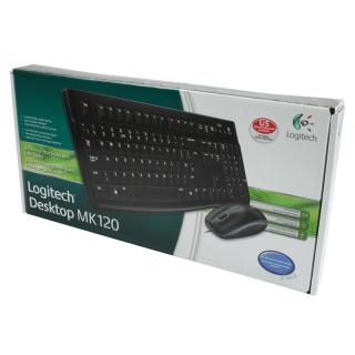 Zestaw klawiatura + mysz membranowa Logitech MK120 920-002563 (USB 2.0 (US) kolor czarny optyczna)