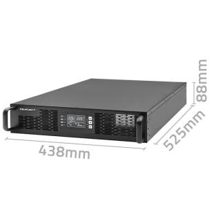 QOLTEC ZASILACZ AWARYJNY DO RACK 3KVA | 3000W | POWER FACTOR 1.0 | LCD | EPO | USB | ON-LINE