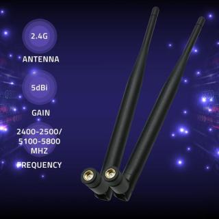 QOLTEC ANTENA WI-FI 2.4/2.5GHZ | 5.1/5.8GHZ | 5DBI | DOOKÓLNA | WEWNĘTRZNA