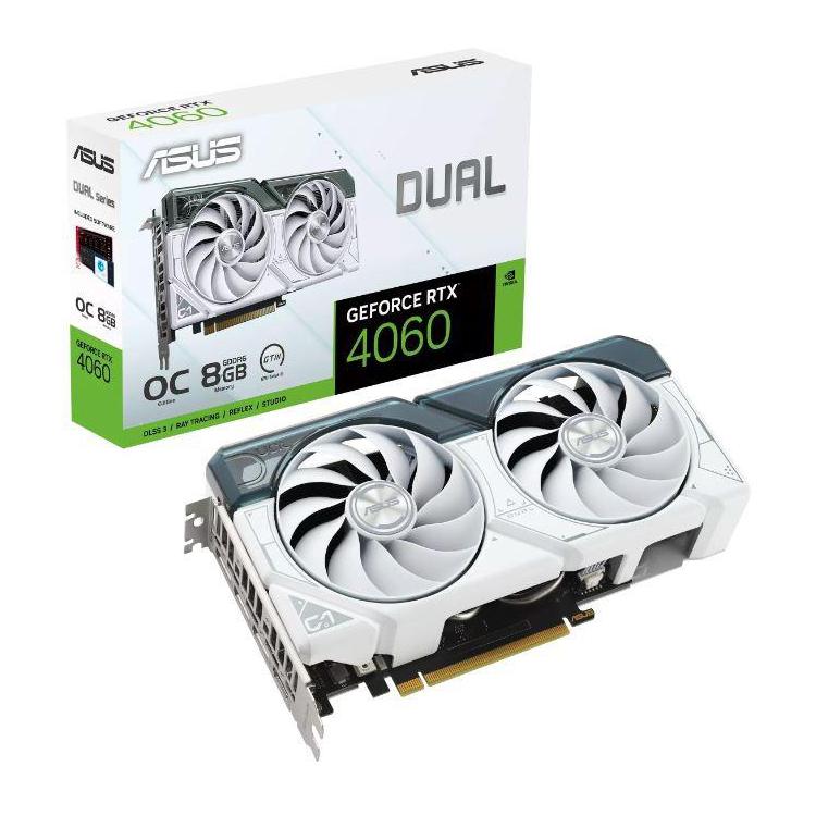 Karta graficzna GeForce RTX 4060 DUAL OC 8GB WHITE GDDR6 128bit 3DP