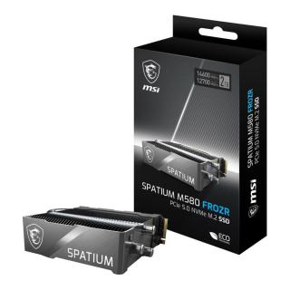 Dysk SSD MSI SPATIUM M580 2TB PCIe 5.0 NVMe M.2 2280 (14600/12700 MB/s) FROZR