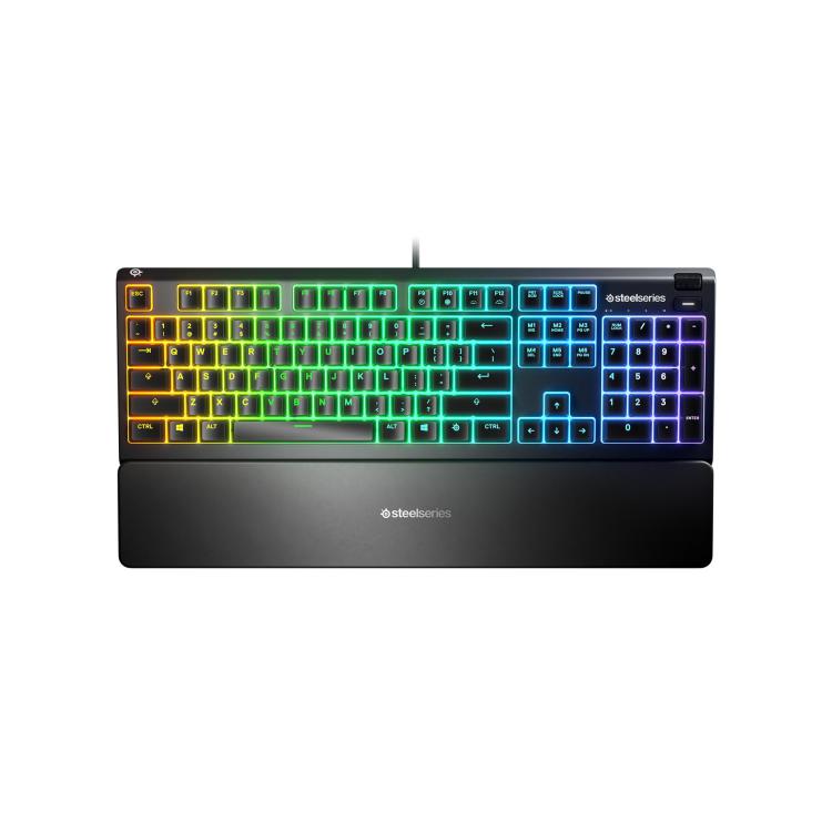 SteelSeries Apex 3 Gaming Keyboard, US Layout, Wired, Black SteelSeries Apex 3 Gaming keyboard IP32 water resistant for