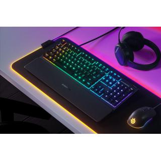 SteelSeries Apex 3 Gaming Keyboard, US Layout, Wired, Black SteelSeries Apex 3 Gaming keyboard IP32 water resistant for