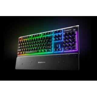 SteelSeries Apex 3 Gaming Keyboard, US Layout, Wired, Black SteelSeries Apex 3 Gaming keyboard IP32 water resistant for