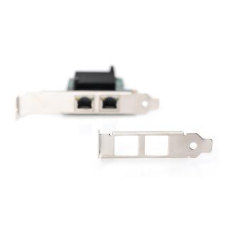 DIGITUS KARTA SIECIOWA PCIE PRZEWODOWA 2X RJ45 GIGABIT 10/100/1000MBPS LOW PROFILE DN-10132