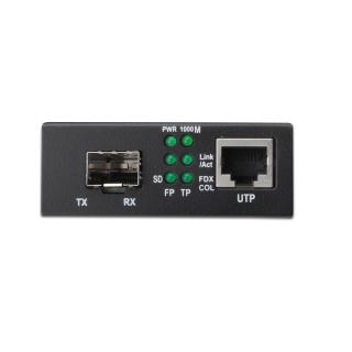 Media konwerter RJ45 10/100/1000Base-T na SFP 1000Base-SX/LX (bez modułu SFP)