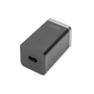 Ładowarka sieciowa uniwersalna zasilacz GaN 4 porty 2x USB-C 2x USB-A PD 3.0 65W czarna