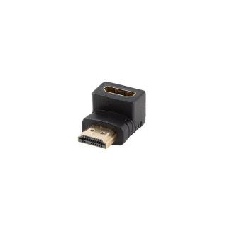 Adapter Lanberg HDMI(M) - HDMI(F) 4K kątowy dół czarny